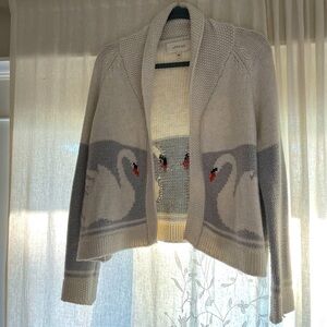 The GREAT. Swan Knit Cardigan Sweater